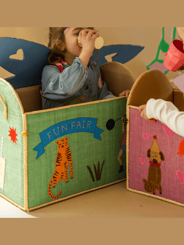 Large Raffia Basket 'Fun Fair'