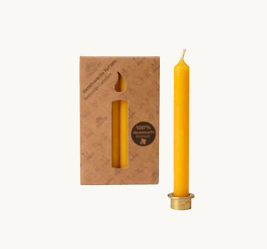 Amber Beeswax Candles Box of 12