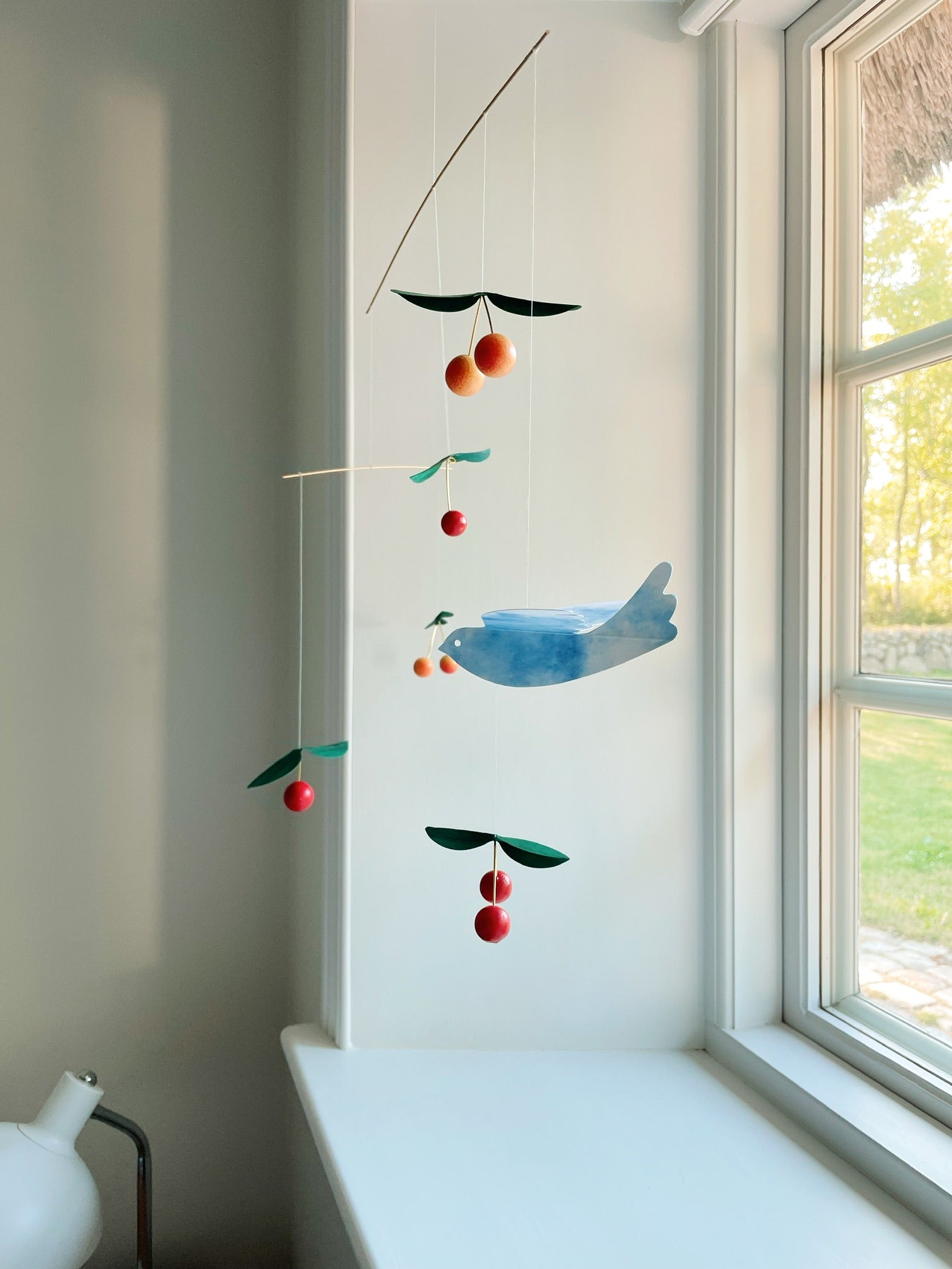 Flensted Mobiles - Cherry Dreams Mobile, brass / wood, multicolored