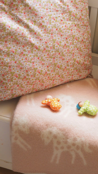 Organic Wool Blanket 65x90 Dusty Rose