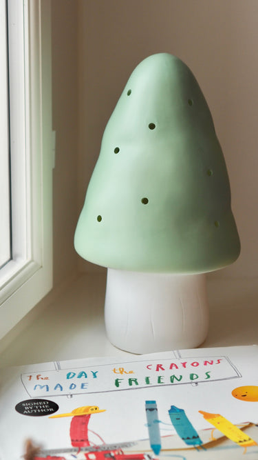Small Mushroom Lamp Mint Green