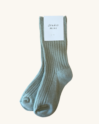 Ribbed Socks Light Sage