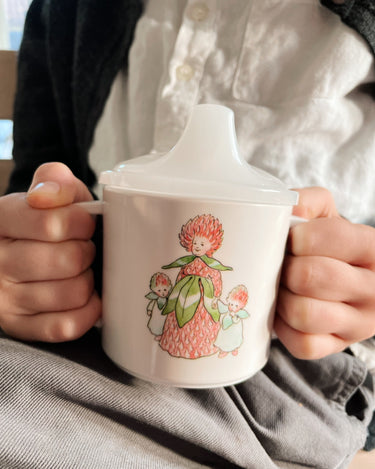 Strawberry Shortcake Coffee Mug, Ceramic Mug Lid Spoon