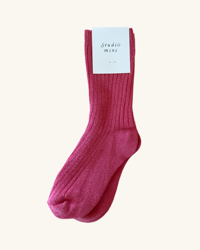 Ribbed Socks Berry