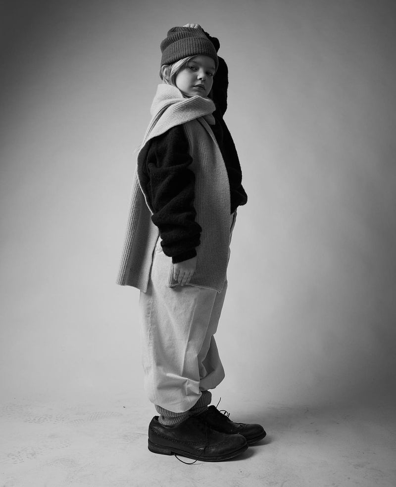 Lambswool Kids Beanie, Graphite