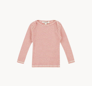 Kishon Baby T-Shirt, Red & Cream