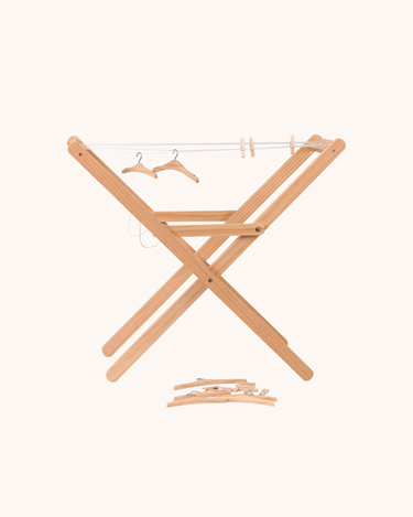 Drying Rack with Hangers & Wooden Pegs