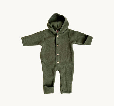 Merino Wool Fleece Suit, Olive Green