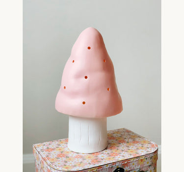 Small Mushroom Lamp, Light Pink