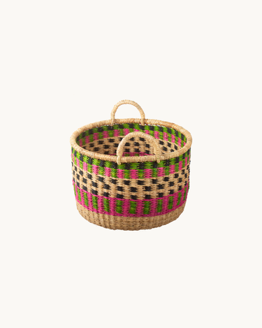 Round Green Basket Small