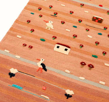 Poppies and Storks Rug