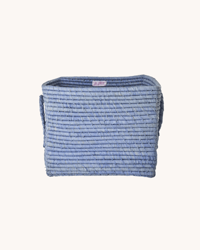 Raffia Storage Basket Blue