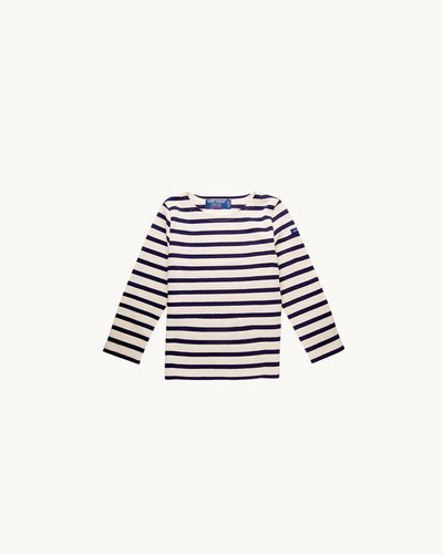 Sailor Striped T-Shirt, Cream & Blue