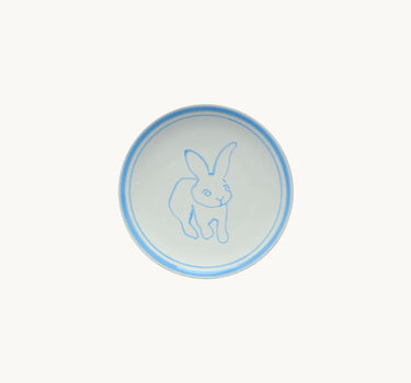 Hand Painted Porcelain Bunny Plate