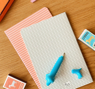 A5 Abstract Notebook, Light Grey