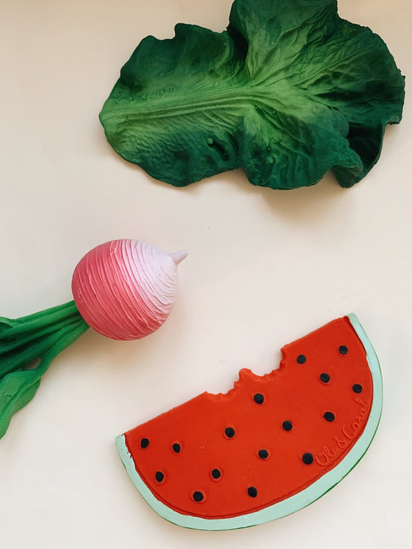 Chewable Baby Toy in Watermelon from Oil & Carol