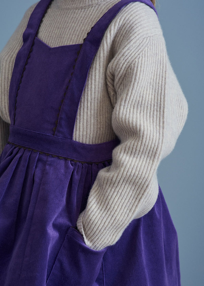 Furren Pinafore in Deep Purple from Caramel