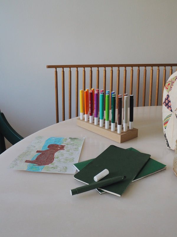 24 Markers with Wooden Box