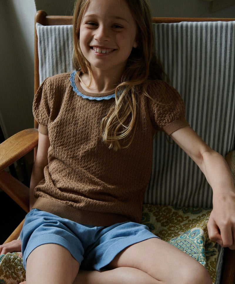 Knitted Shorts, Cloudy Blue